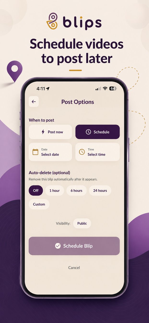 Schedule videos to post later